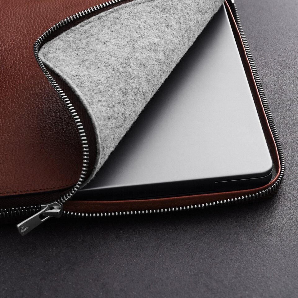 Woolnut kaitseümbris Leather Folio 16" MacBook Pro, pruun hind ja info | Sülearvutikotid | hansapost.ee