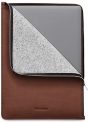 Woolnut kaitseümbris Leather Folio 16" MacBook Pro, pruun hind ja info | Sülearvutikotid | hansapost.ee