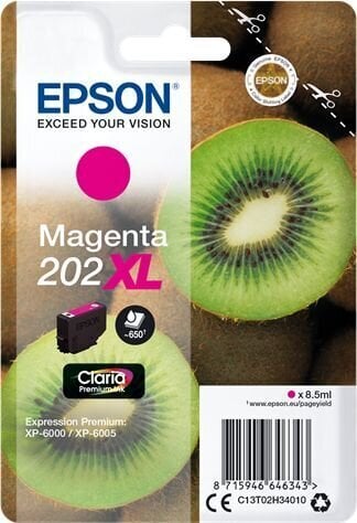 Tindikassett Epson Singlepack Magenta 202XL Claria Premium Ink, punane цена и информация | Tindiprinteri kassetid | hansapost.ee