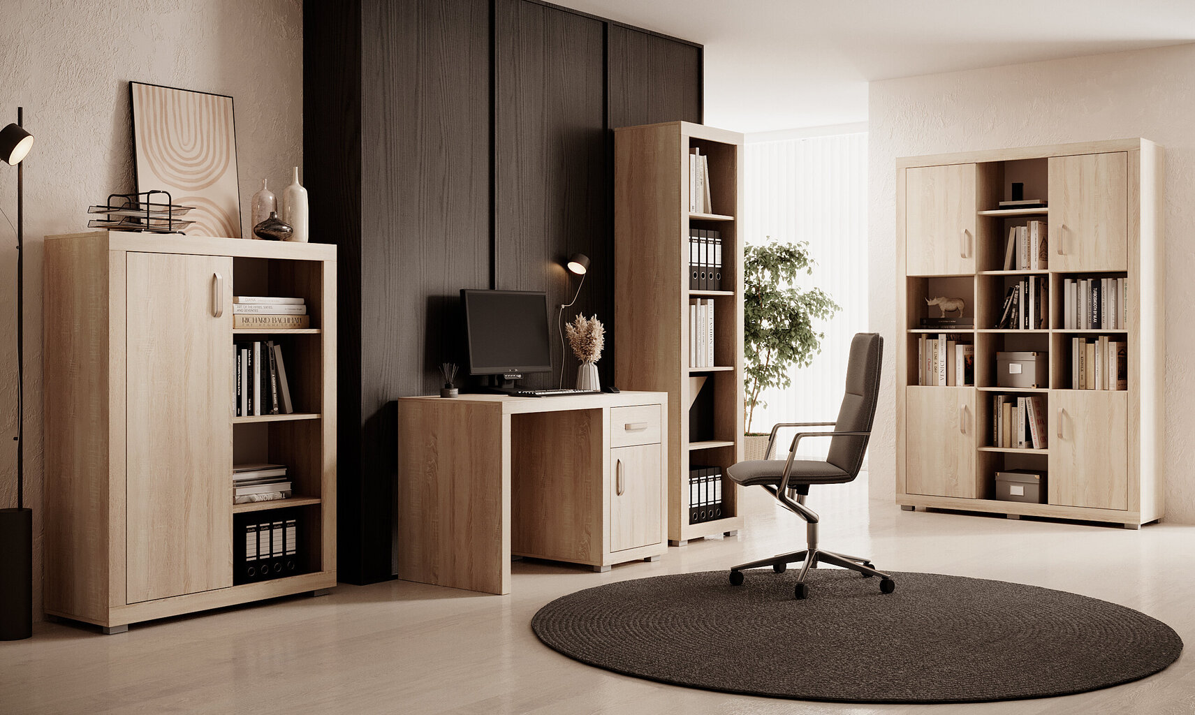 Kummut ADRK Furniture Bahar, 100x40x136 cm, pruun hind ja info | Kummutid | hansapost.ee