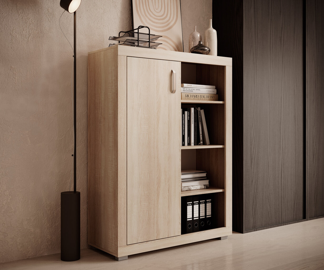 Kummut ADRK Furniture Bahar, 100x40x136 cm, pruun цена и информация | Kummutid | hansapost.ee