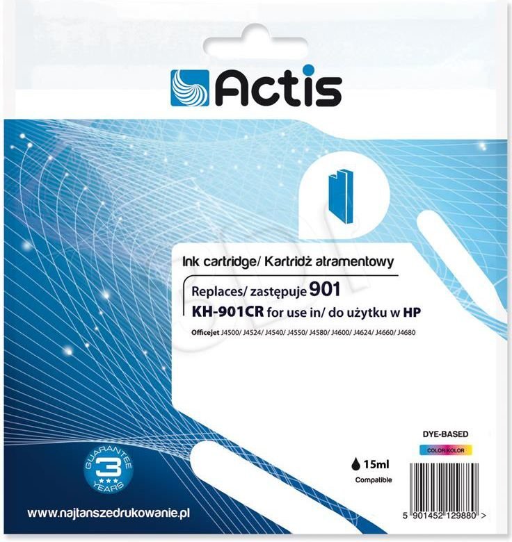 Actis KH-901CR tint HP printerile; HP 901XL CC656AE цена и информация | Tindiprinteri kassetid | hansapost.ee