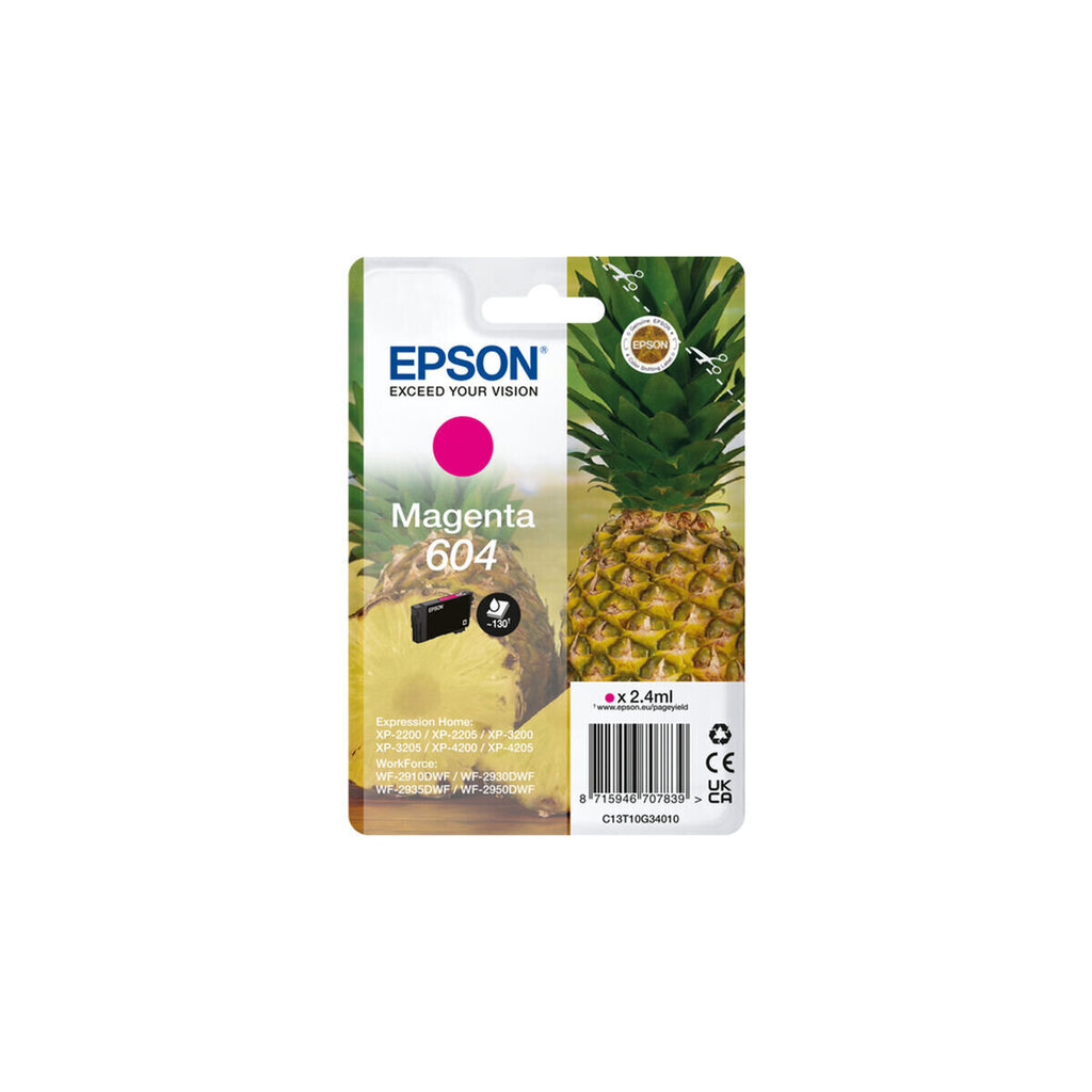 Originaal Tindikassett Epson 604 Fuksiinpunane hind ja info | Tindiprinteri kassetid | hansapost.ee