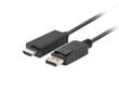 DisplayPort-HDMI Kaabel Lanberg CA-DPHD-11CC-0030-BK 3 m цена и информация | Juhtmed ja kaablid | hansapost.ee