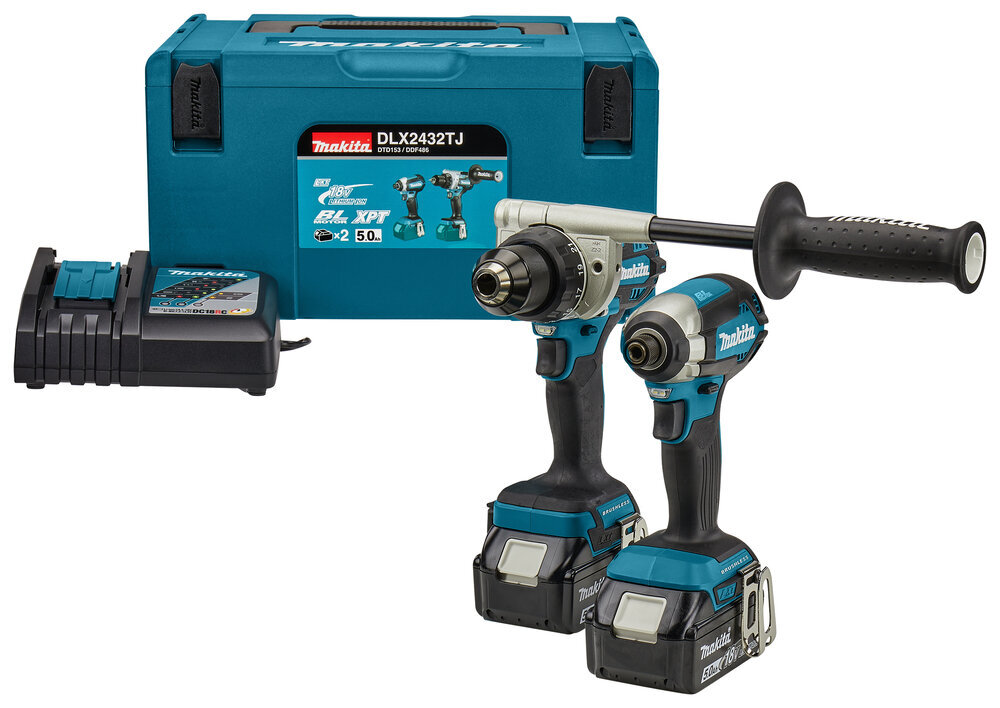 Akutööriistade komplekt Makita DLX2432TJ LXT, 18 V, koos aku ja laadijaga цена и информация | Akutrellid, puurid ja kruvikeerajad | hansapost.ee