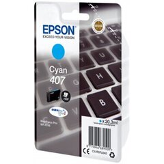 Картридж с оригинальными чернилами Epson 407 голубой цена и информация | Картриджи для струйных принтеров | hansapost.ee