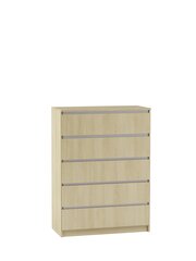 Комод ADRK Furniture Bente, 82x40x111,5 см, коричневый/белый цвет цена и информация | Комоды | hansapost.ee