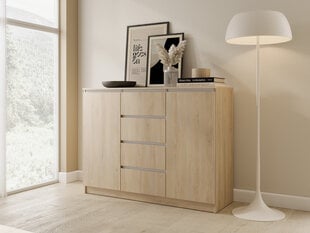 Комод ADRK Furniture Bente, 122x40x91 см, коричневый/белый цвет цена и информация | Комоды | hansapost.ee
