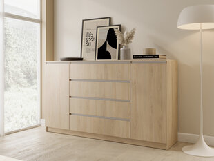 Комод ADRK Furniture Bente, 162x40x91 см, коричневый/белый цвет цена и информация | Комоды | hansapost.ee