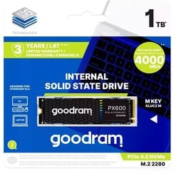 Goodram PX600 M.2 SSD 1TB hind ja info | Sisemised kõvakettad | hansapost.ee