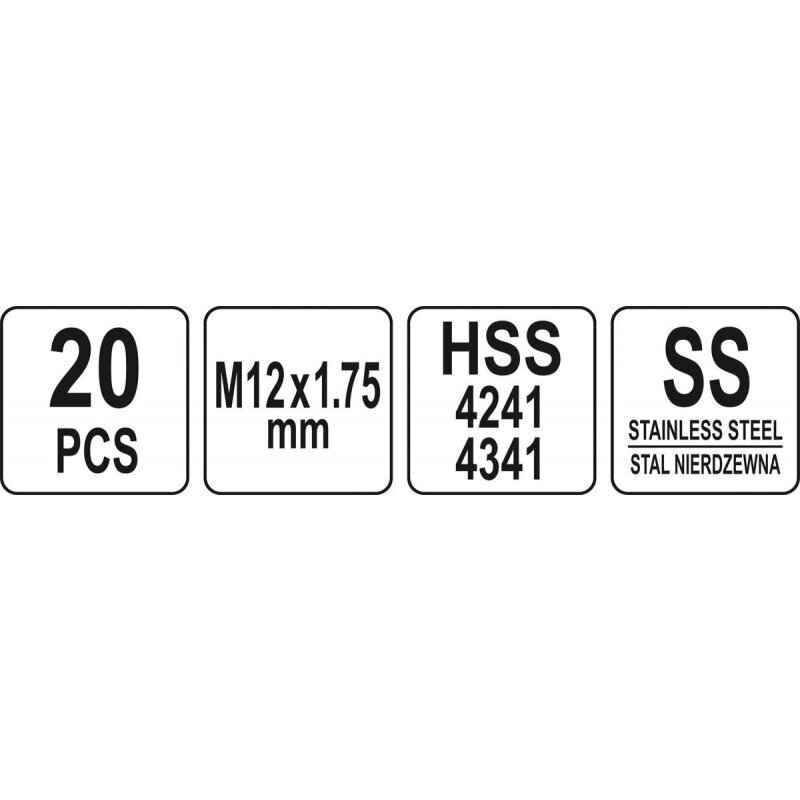 Keermeparanduskomplekt m12x1,75 17635 цена и информация | Käsitööriistad | hansapost.ee