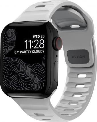 Käevõru Nomad Sport Rihm M/L, lunar gray - Apple Watch Ultra, Series 8, 7 (45mm) - Apple Watch Ultra, Series 8, 7, 6, SE (44mm) hind ja info | Nutikellade aksessuaarid ja tarvikud | hansapost.ee