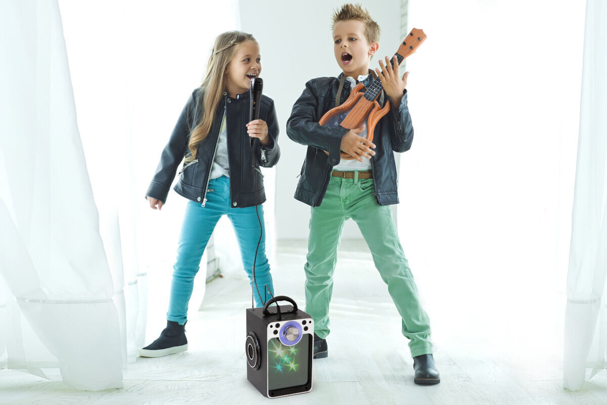Liniex karaokekomplekt lastele Star, must цена и информация | Arendavad laste mänguasjad | hansapost.ee
