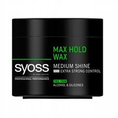 Воск для моделирования волос Syoss Max Hold Wax Medium Shine, 150 мл цена и информация | Средства для укладки | hansapost.ee