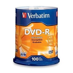 Verbatim DVD-R 4,7 Гб 16 x100, 43549 цена и информация | Виниловые пластинки, CD, DVD | hansapost.ee