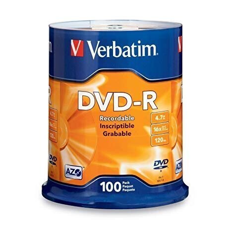 Verbatim DVD-R 4,7GB 16 x100, 43549 цена и информация | Vinüülplaadid, CD, DVD | hansapost.ee