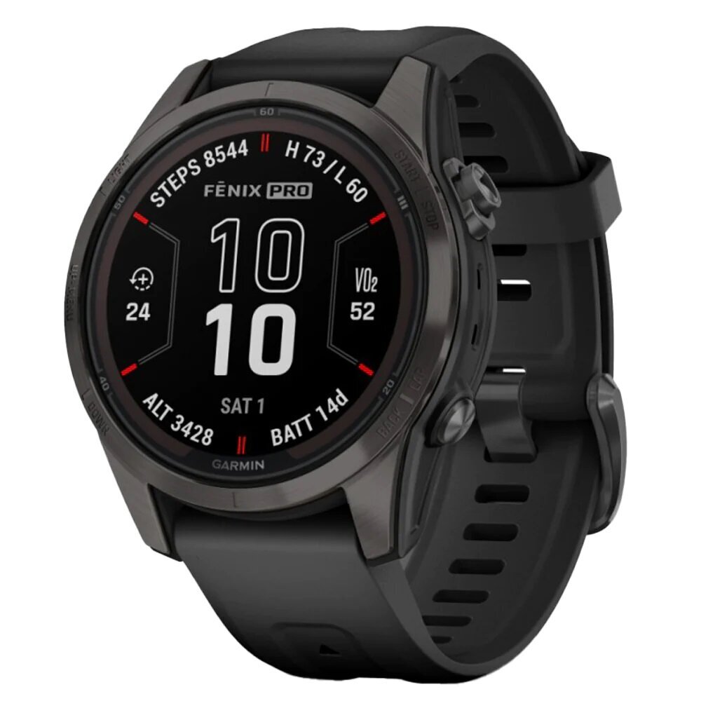 Garmin fēnix® 7S Pro Sapphire Solar Carbon Grey DLC Titanium/Black hind ja info | Nutikellad, laste nutikellad | hansapost.ee