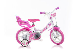 Tüdrukute jalgratas Dino Bikes Little Heart 12" (124RLN-05LH) hind ja info | Jalgrattad | hansapost.ee