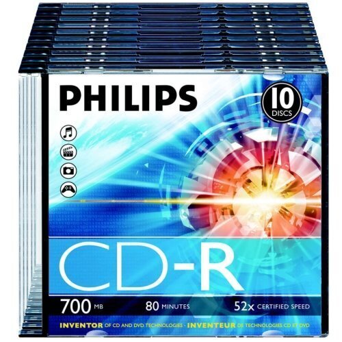 Philips CD-R 80 700MB SLIM CASE 10 цена и информация | Vinüülplaadid, CD, DVD | hansapost.ee