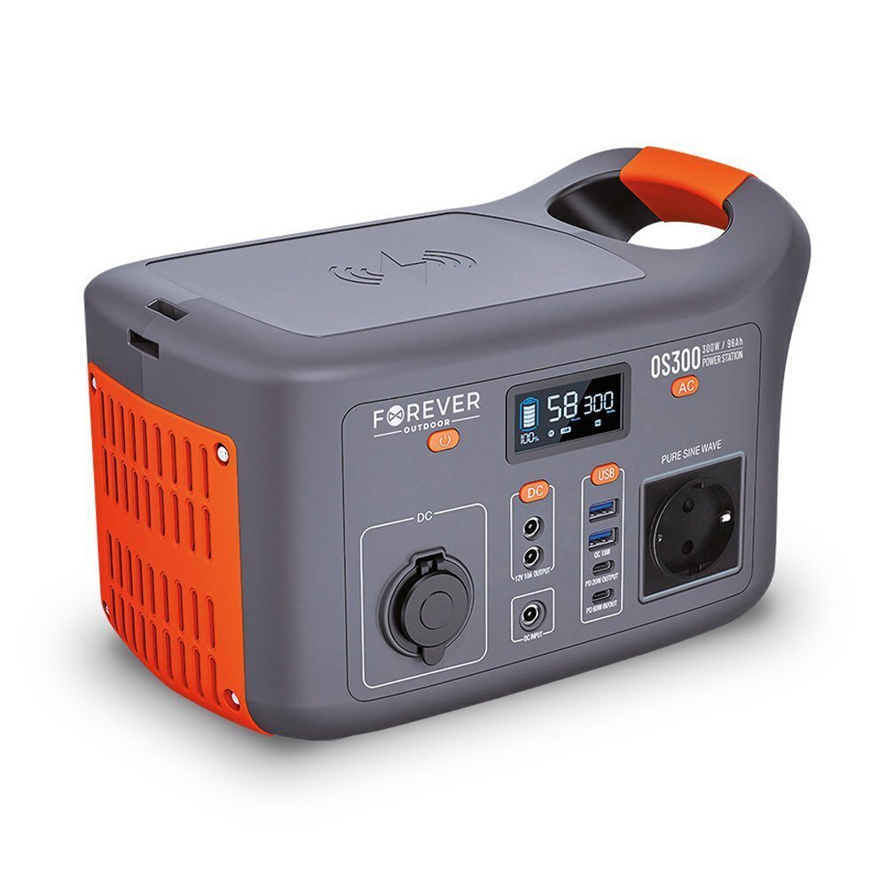 Laadimisjaam Forever OS300 Portable Power Station 300W / 307Wh / 220V / PD60W / LiFePO4 цена и информация | Akupangad | hansapost.ee