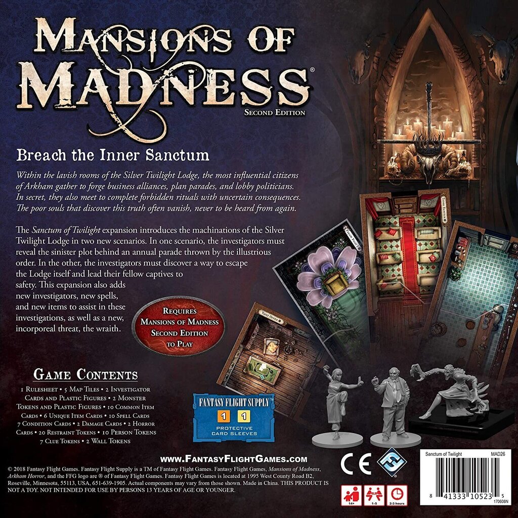 Lauamäng Fantasy Flight Games Mansions of Madness Sanctum of Twilight, ENG hind ja info | Lauamängud ja mõistatused perele | hansapost.ee