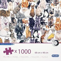Пазл с кошками Peliko, 1000 деталей цена и информация | Пазлы | hansapost.ee