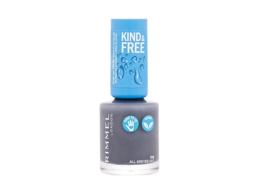 Küünelakk Rimmel London Kind & Free 158-all greyed out (8 ml) hind ja info | Küünelakid ja küünelakieemaldajad | hansapost.ee