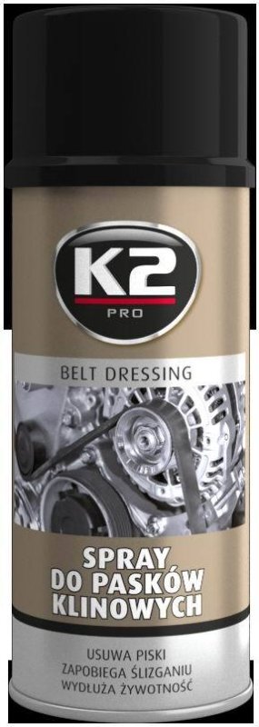 Aerosool mootoririhmale K2 Belt Dressing, 400 ml hind ja info | Autokeemia | hansapost.ee