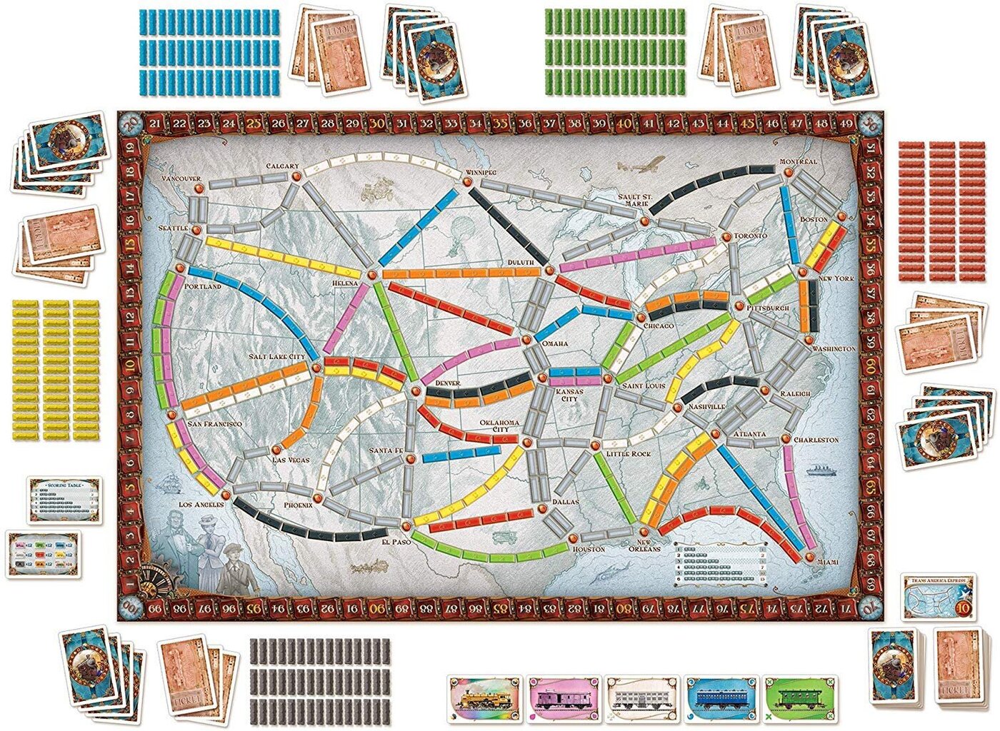 Настольная игра Days of Wonder Ticket To Ride USA, FIN цена | hansapost.ee