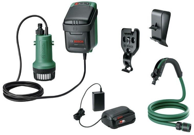 Gardenpump 18v-2000 (1x2.5ah) Akutoitel Vihmaveepump 06008c4202 Bosch hind ja info | Hüdrofoorid | hansapost.ee