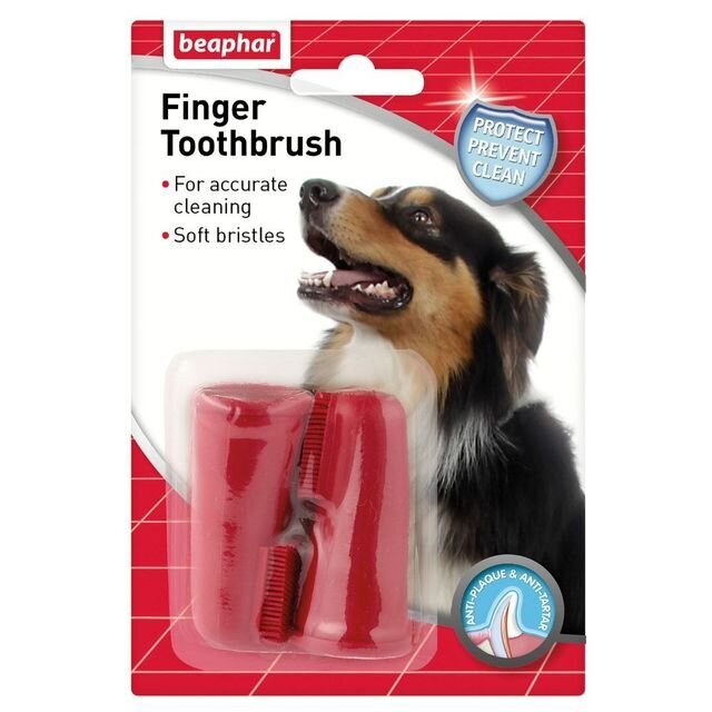 Lemmikloomadele mõeldud hambahari Beaphar Toothbrush Finger N2 hind ja info | Hooldus/grooming | hansapost.ee