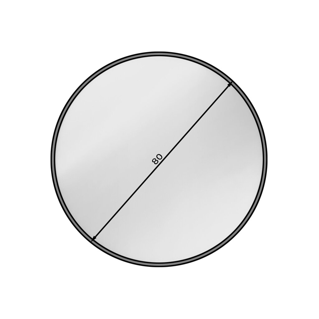 Valgustatud peegel Divissi L, 80x80 cm цена и информация | Peeglid vannituppa | hansapost.ee
