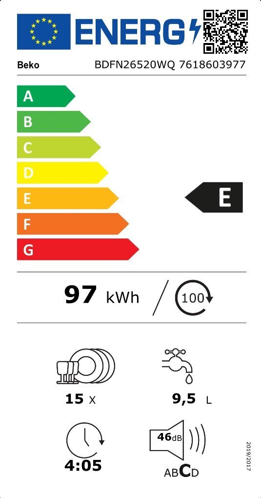 Beko BDFN26520WQ цена и информация | Nõudepesumasinad | hansapost.ee