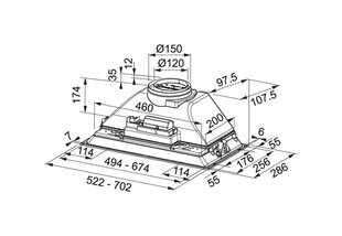 Franke FBI 525 XS (305.0599.507) цена и информация | Вытяжки на кухню | hansapost.ee