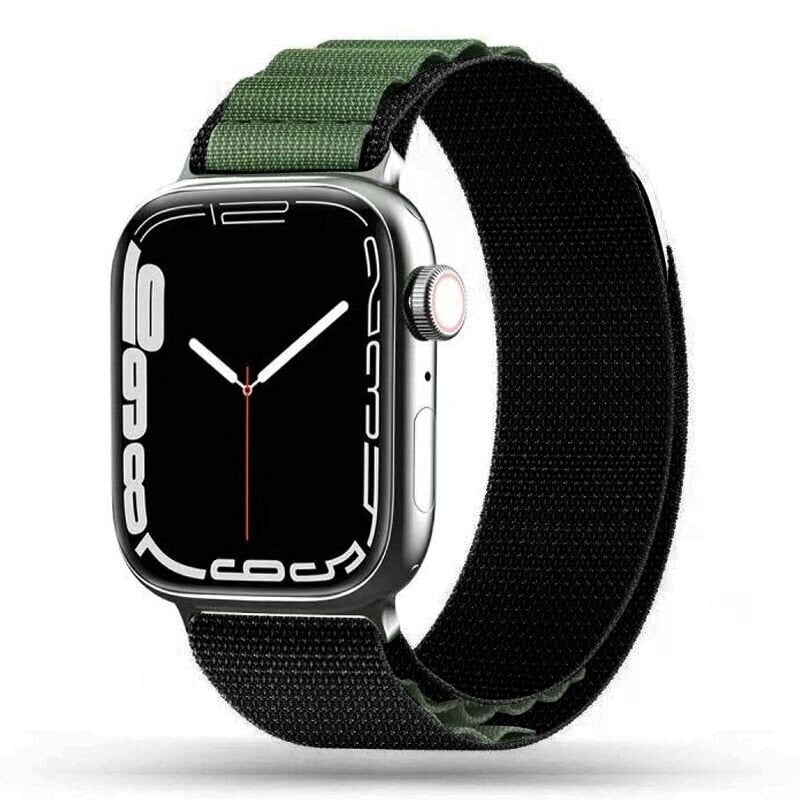 Tech-Protect kellarihm Nylon Pro Apple Watch 42/44/45/49mm Military Green, roheline hind ja info | Nutikellade aksessuaarid ja tarvikud | hansapost.ee