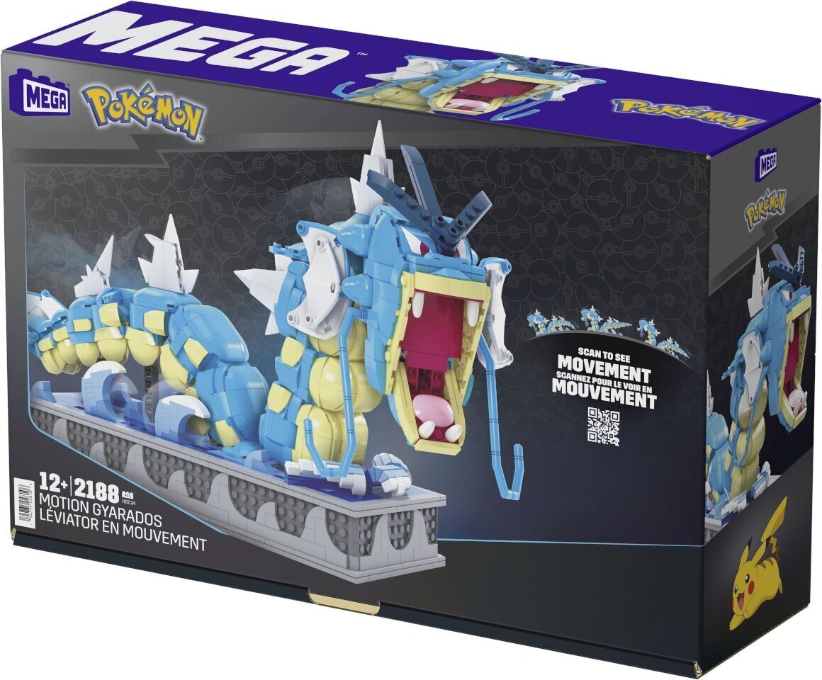 Mega Blocks mänguklotsid Pokemon Motion Gyardos Bulid Set, 2188-osaline hind ja info | Klotsid ja konstruktorid | hansapost.ee