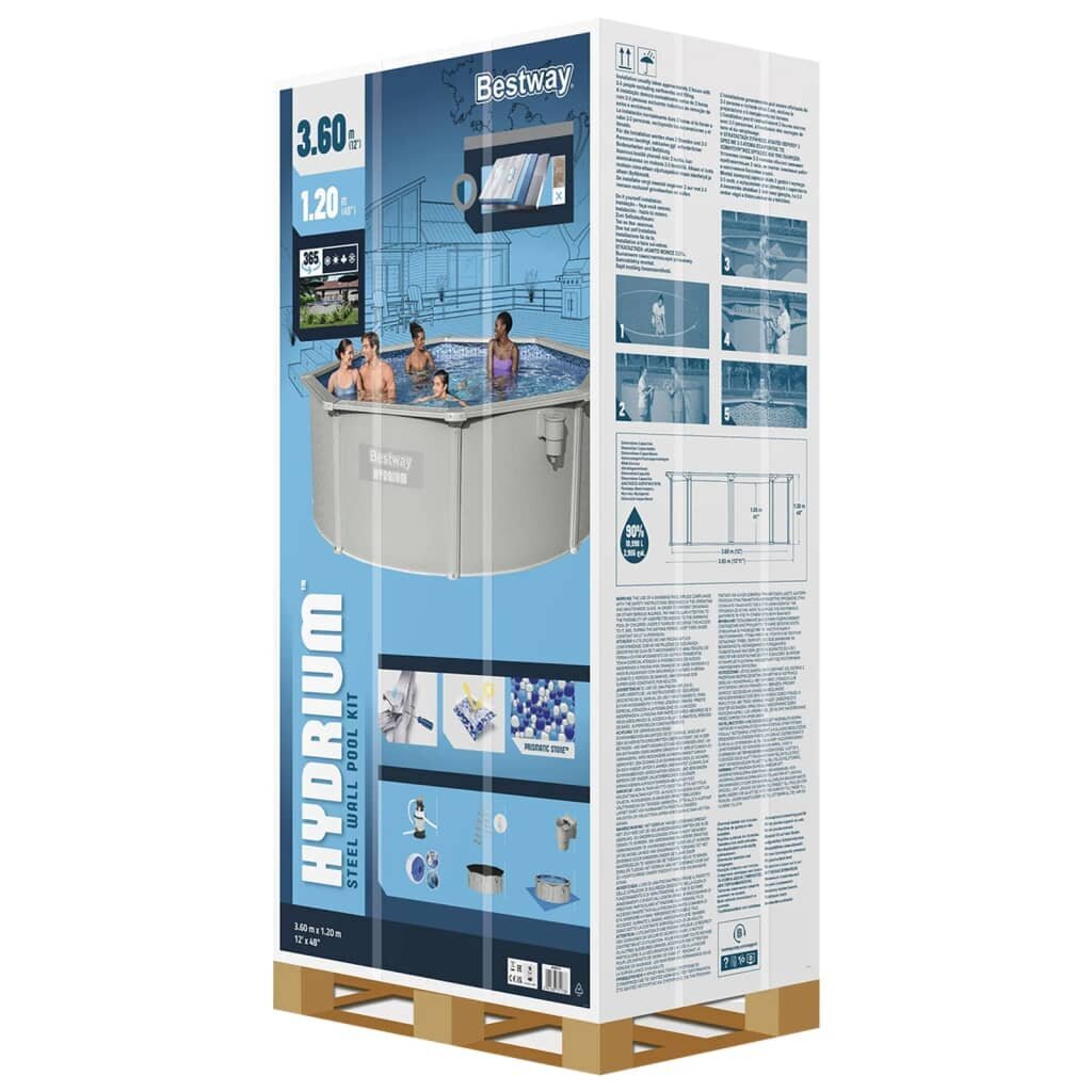 Maapealne bassein Bestway Hydrium, 360x120cm, filtriga цена и информация | Basseinid | hansapost.ee