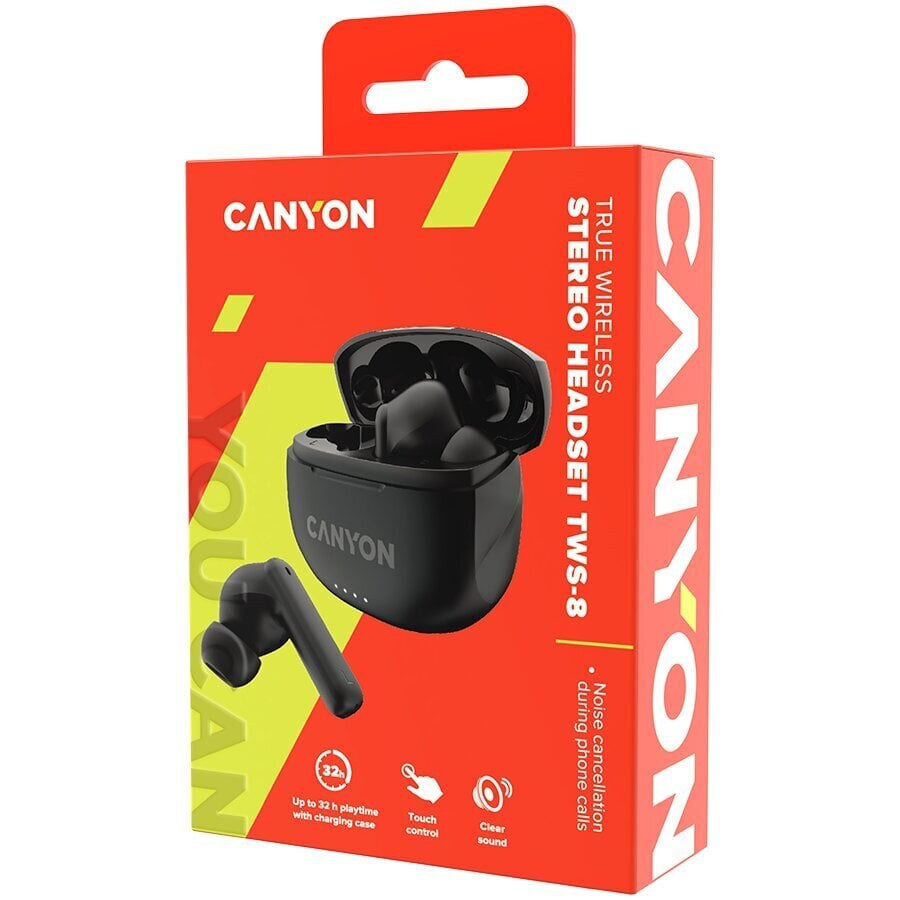 Canyon TWS-8 ENC Black CNS-TWS8B hind ja info | Kõrvaklapid | hansapost.ee