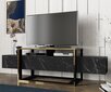 TV laud Kalune Design Bianco, must/kuldne hind ja info | Televiisori alused | hansapost.ee