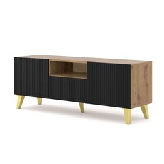TV-kapp Akl Furniture Ravenna, must/pruun hind ja info | AKL Furniture Mööbel ja sisustuskaubad | hansapost.ee
