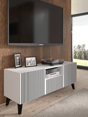 TV-kapp Akl Furniture Ravenna, valge/must hind ja info | Televiisori alused | hansapost.ee