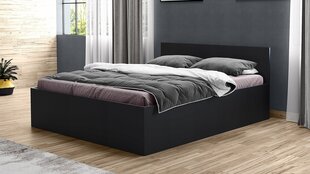 Кровать с матрасом и ящиком для белья, 120x200 см, черная kaina ir informacija | Кровати | hansapost.ee