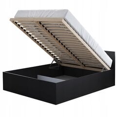 Кровать с матрасом и ящиком для белья, 180x200 см, черный цвет цена и информация | Кровати | hansapost.ee
