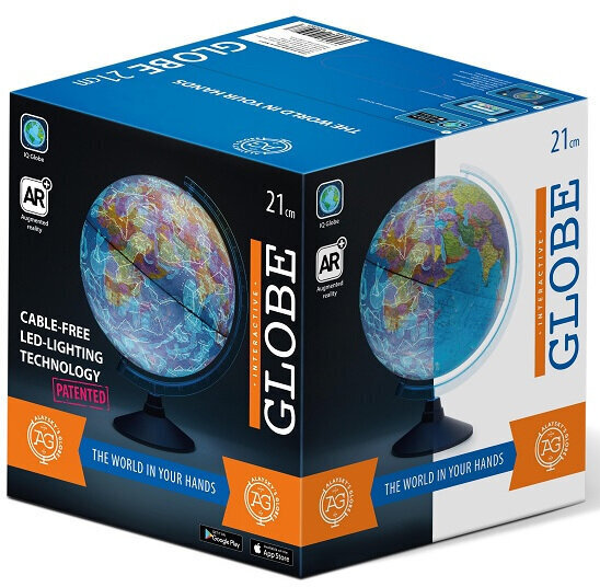 GLOBE 21CM füüsilise kaardi ja rakendusega Alayskesky's Globe цена и информация | Gloobused | hansapost.ee