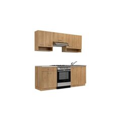 Комплект кухонных шкафчиков Laxy, коричневый цвет цена и информация | Кухонные гарнитуры | hansapost.ee