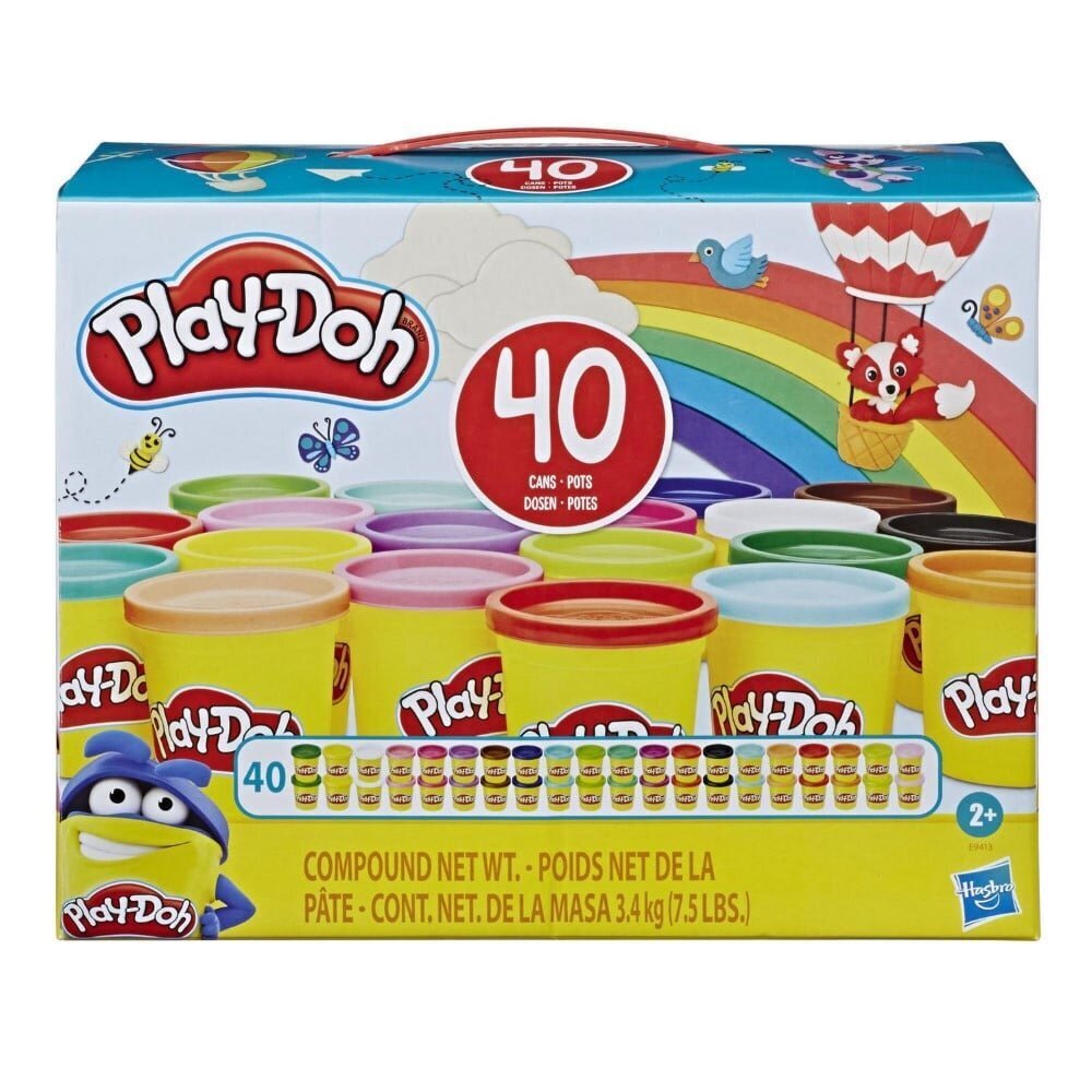 Plastiliin Play-Doh, 40 tk, erinevates värvides, 3,4 kg цена и информация | Kunstitarbed, voolimise tarvikud | hansapost.ee
