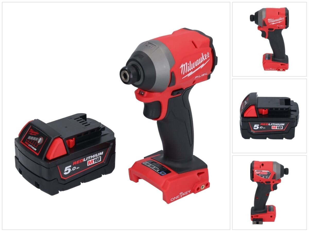 Milwaukee M18 ONEID2-501 Aku löökvõti 18 V 226 Nm 1/4" + 1x aku 5,0 Ah - ilma laadijata цена и информация | Akutrellid, puurid ja kruvikeerajad | hansapost.ee