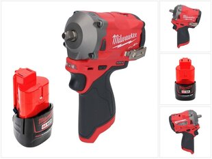 Аккумуляторный шуруповерт Milwaukee M12 FIW38-201 цена и информация | Дрели и шуруповёрты | hansapost.ee