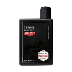 Средство для мытья волос, лица и тела Uppercut Deluxe 3 в 1, 240 мл цена и информация | Шампуни | hansapost.ee