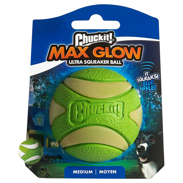 Koera mänguasi Chuckit pall Max Glow Ultra M, roheline цена и информация | Koerte mänguasjad | hansapost.ee